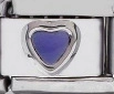 Modular stainless steel link with purple heart charm for personalized charm bracelets - 0100-love-purple 1st Festival