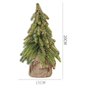 Mini albero di Natale con base in juta con misure di 20cm di altezza e 15cm di larghezza - Oro