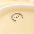 8mm C-shaped horseshoe ring accessory with threaded ends for DIY jewelry design - 8mm Double Head External Thread Horseshoe Ring