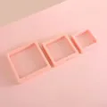 Three-piece pink PE film suspension jewelry display boxes in various sizes - Pink/11*11*2cm
