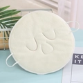 White microfiber facial towel mask with ear loops and plush texture for skin management - Three Holes Ear Hanging