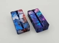 Infinity Cube with blue starry galaxy pattern for stress relief in rectangular shape - Individual OPP Bag / Starry Red