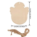 DIY Christmas wooden egg pendant with wings and twine, height 7.6cm, width 6.4cm - Eggshell Chick / 10 Pieces Pack