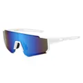 White Frame / Blue Mirrored