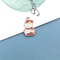 Cute X'MAS snowman charm pendant in gold alloy for DIY Christmas jewelry crafts - Snowman