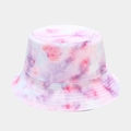 Tie-dye reversible bucket hat in pastel pink, purple and blue macaron colors for summer - M (56-58cm) / Macaron Tie-dye (38#)