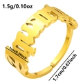 Minimalist golden 304 stainless steel open ring featuring a GIRL cutout letter design - Aquarius / Gold