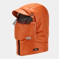 Dettaglio del cappello da aviatore arancione con maschera staccabile e occhiali - Taglia unica / Rosso Arancio
