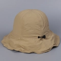 Detail of khaki sun hat with adjustable drawstring and quick-dry breathable fabric - M (56-58cm) / Khaki