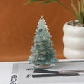 Mini sapin de Noël en résine cristalline verte avec pierres pour décoration de bureau - 52 Aventurine + Paillettes