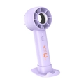 Portable purple USB mini fan with turbine head and detachable anti-slip base stand - T16 Purple