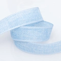 Light blue faux linen ribbon with scalloped lace edges for DIY gift wrapping and crafts - 2.5cm Width 10 Yards / Blue