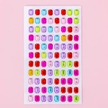 Multicolor rectangular acrylic gemstone stickers for children DIY crafts and decoration - Colorful Rectangle