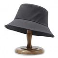 Sombrero de pescador gris carbón en algodón de sarga con costuras reforzadas en el ala - Talla única / gris oscuro
