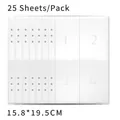 25 sheets of A5 4-pocket transparent binder sleeves for cash budget savings challenge - Inner Pages Set / Clear