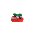 Cute red cherry hair claw clip with green leaves and glitter acrylic finish - Cherry Clip 4cm