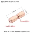 Chiusura a vite cilindrica in oro rosa per gioielli con trama zigrinata fine - YP79-4mm / Oro rosa