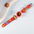 Red 3D dinosaur cartoon kids digital watch with colorful silicone strap and digital display - Dinosaur Red