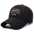 Classic black brushed cotton baseball cap with embroidered ACTIVE MIND lettering - Adjustable / Black