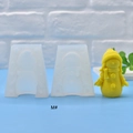 DIY snowman shaped silicone mold for candles and soaps with yellow finished product - Snowman Style (M#) / M