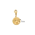 Ciondolo tondo albero della vita dorato con misura del diametro di 1,5 cm - Albero della Vita (33) / Oro