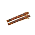 Elegant tortoise shell patterned acetate hair clips with premium gold metal finish - Leopard Print (Pair)