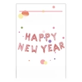 Set de 12 ballons HAPPY NEW YEAR en aluminium or rose de 16 pouces pour le Nouvel An - Bonne Année / Avec carte de support / Or rose