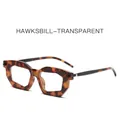 Fashionable tortoiseshell hexagonal glasses frame with transparent clear lenses - Tortoise Frame Clear Lens
