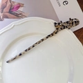 Bastoncino per capelli a gatto in acetato leopardato con occhi di strass lucidi - Circa 17cm / Caffè Bianco