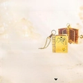 Golden book locket necklace for daughter with pinky swear engraving and message - 65 Gold Pinky Swear Daughter Style