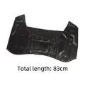 Women's black PU leather wide elastic corset belt with double buckles, total length 83cm - Strapless Black (83cm)