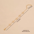 Détail d'un bracelet fleur doré avec breloques marguerites et dimensions précises - 2# Bracelet Marguerite