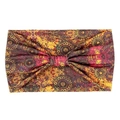 Bohemian mandala flower headband for women featuring red, gold, and purple knot details - 79