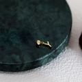 Gold letter Y pendant charm with small golden bead accessory on marble background - Letter Pendant (Y) / Gold