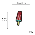 Écusson brodé en forme de glace pastèque pour décoration DIY, 2,8 x 6,4 cm - GZ-4507 Biscuit au Chocolat