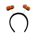 Halloween-Haarreif mit orangefarbenen Filzkürbissen und Federn auf schwarzem Band - Frühling Orange Filz Kürbis