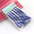 Set of 6 dark blue hair sectioning clips with non-slip silicone pads and duckbill design - 6 Pcs Set / Blue