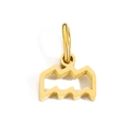 Gold stainless steel Aquarius zodiac pendant for DIY necklace and bracelet jewelry - Aquarius (Gold)