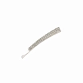 Silver hair clip with double-row clear rhinestones for women, minimalist fashion accessory - Silver With White Rhinestone