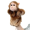 Marionnette singe en peluche marron pour les jeux de rôle et contes enfantins - Papa Singe
