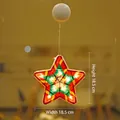 Star-shaped LED Christmas light with Santa pattern, 18.5cm glowing window decoration - Small Christmas Star / Small