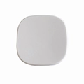 Minimalist white oval contact lens case with a sleek matte finish and rounded edges - White