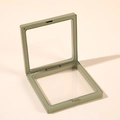 Square PE film suspension jewelry box in sage green for anti-oxidation storage - Fruit Green Suspension Box / 7*7*2cm