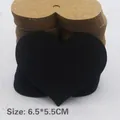 Heart-shaped kraft paper gift tags in black and brown with pre-punched hole, size 6.5x5.5cm - 100Pcs/Pack Heart Shape / Black