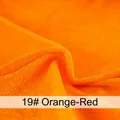 Soft orange red velvet pumpkin decor in shade 19 with plush textured fabric finish - 10cm / Orange Red