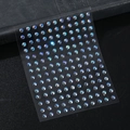 Iridescent round rhinestone stickers for face and nail art on transparent backing - MX-45 Iridescent Round