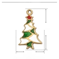 Detalle del colgante de árbol de Navidad en esmalte con dimensiones y especificaciones técnicas - Árbol de Navidad-Multicolor