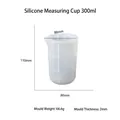 300ml translucent silicone measuring cup with 110mm height and precise scale markings - 300ml Silicone Measuring Cup