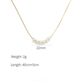 Detailansicht der 18k vergoldeten Perlenkette mit 22mm Perlenbreite und 40cm Kette - Goldene Farbe (DG-XL00120-金色)