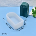 Molde de silicona arco geométrico para velas DIY, dimensiones 13,5 x 7,5 x 4,3 cm - 3#(13.5x7.5x4.3cm)